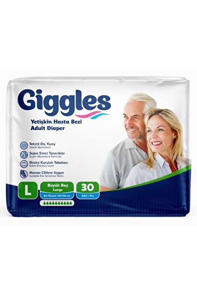 giggles 30 Lu Patient Diapers Large