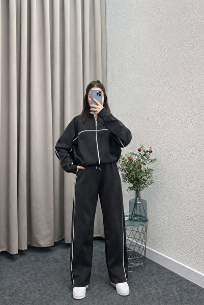 YAKAMEL Women's Belted High Waist Loose-Leg Comfortable Stand-Up Collar Bombe...