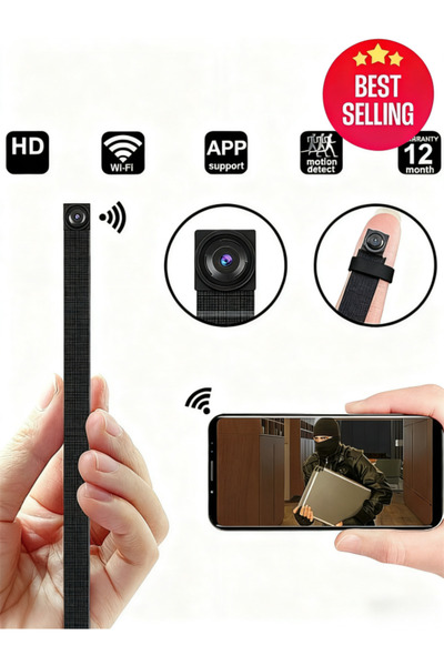 Electronic SPY كاميرا خفية بدقة 1080 بكسل - كاشفة للحركة، سهلة التركيب لتأمين...