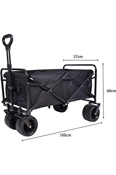 Genenic Wood and Gas Folding Trolley Cart Wagon