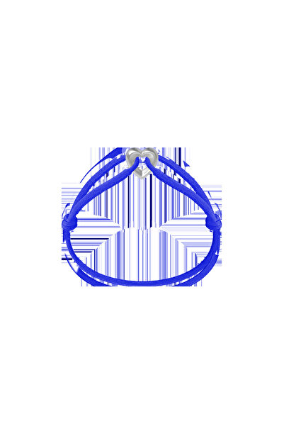 Wecord London Silver Heart Cord Bracelet