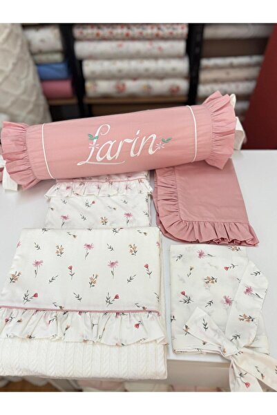 GAYE EV TEKSTİLİ طقم غطاء لحاف بيبي بايك قطني [مع وسادة كاندي]