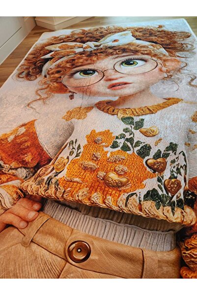 YTR HOME Dijital Baskı Yıkanabilir Kaymaz Taban Dekoratif Salon Mutfak Halısı...