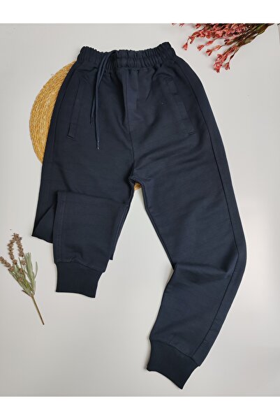 moda rüyası Elastic Waist Jogger Boys' Navy Blue Sweatpants 9-16 Years Old