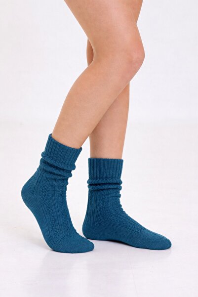 Clandestino Μάλλινες κάλτσες μεσαίου μήκους με σχέδια Petrol