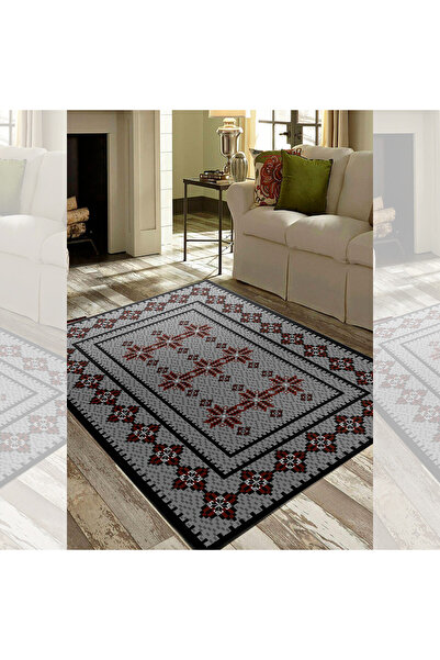 Artenova Traditional non-slip carpet, Gray color, 80x150cm