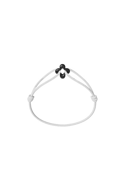 Wecord London Mini Black Clover Cord Bracelet