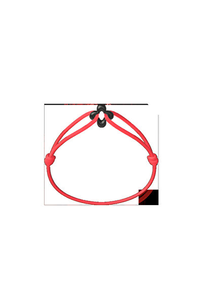 Wecord London Mini Black Clover Cord Bracelet