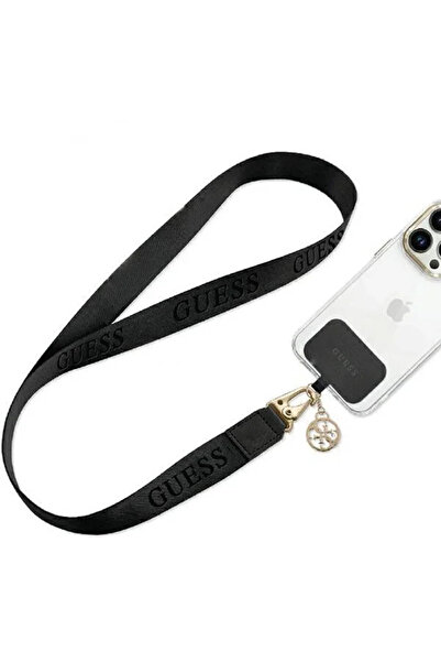Guess CBDY Nylon Chain Strap for Phone (Universal) - Black