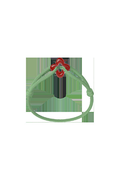 Wecord London Red Clover Cord Bracelet