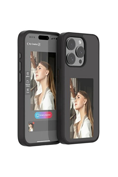 Techsuit Carcasă pentru iPhone 15 Pro - SmartScreen NFC - Neagră