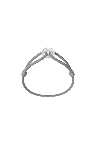 Wecord London Silver Soho Pavé Cord Bracelet
