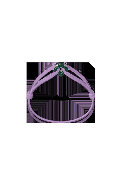 Wecord London Mini Green Clover Cord Bracelet