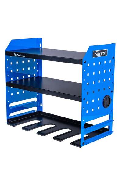 GEKO METAL SHELF WITH SCREWDRIVER AND POWER TOOL HOLDER