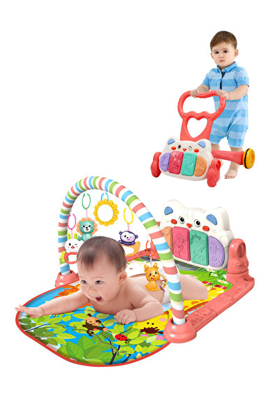 KidLe سجادة لعب للأطفال، صالة ألعاب رياضية للأطفال، العزف على البيانو، وقت ال...