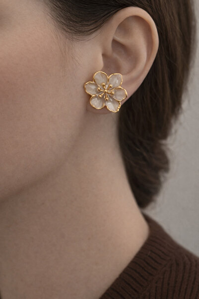Girift Vintage Zonth Flower Detailed Earring Set