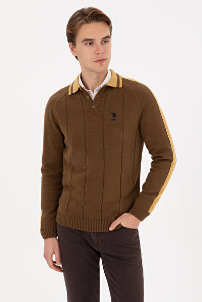 U.S. Polo Assn. Men's Khaki Sweater 50315043-Vr027