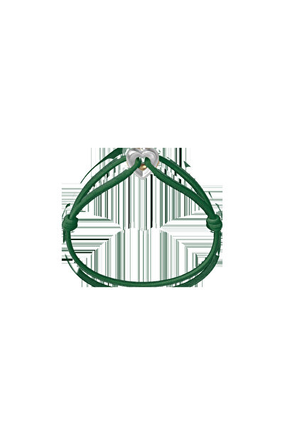 Wecord London Silver Heart Cord Bracelet