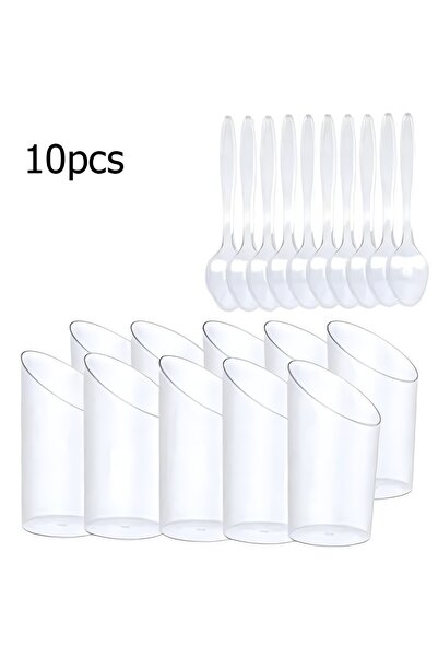 Choice1 10pcs set 5/10 70ml Ice-Cream Cups Plastic Pudding Cups Mousse Desser...