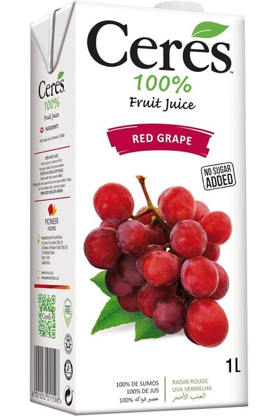 Generic Brand Red Grape Juice, 12 x 1 Liter