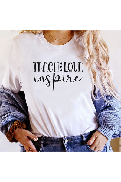 Kartier Tricou Dama Alb Teach Inspire
