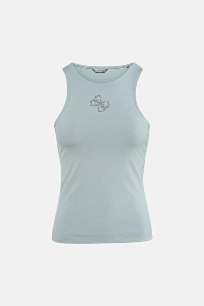 Guess Sleeveless Round Neck Guendalina Women's Green Top W6Rp39Kd092-G8Cc