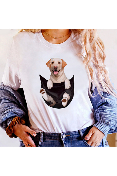 Kartier Tricou Dama Alb Labrador