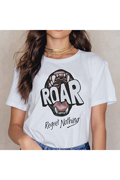 Kartier Tricou Dama Alb Regret Nothing