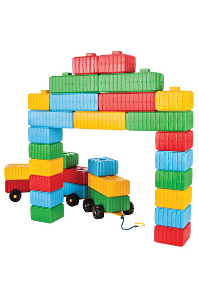 PİLSAN Toy Building Blocks Brick Blocks and Car Set 43 pieces