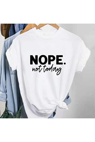 Kartier Women's White T-Shirt Nope Mode Activated