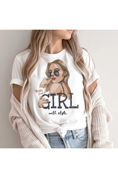 Kartier Tricou Dama Alb Girl With Style