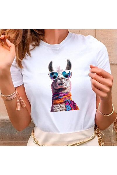 Kartier Tricou Dama Alb Cool Llama