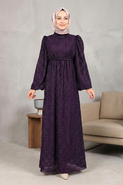 Kirazgym Rochie pentru femei cu mâneci elastice, cu dungi argintii, cu curea,...