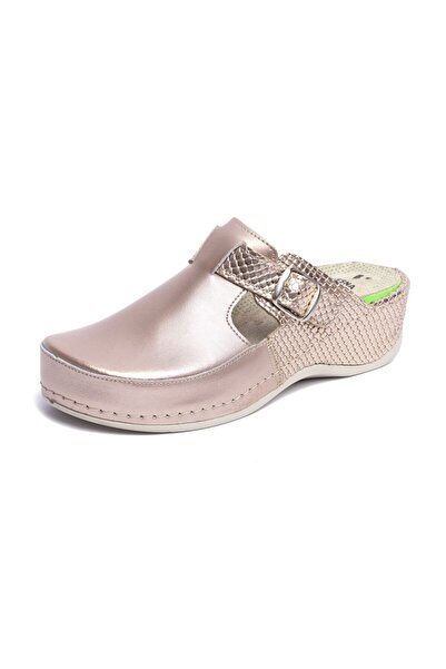 VESNA Saboți din piele naturală 300 Metal Rose