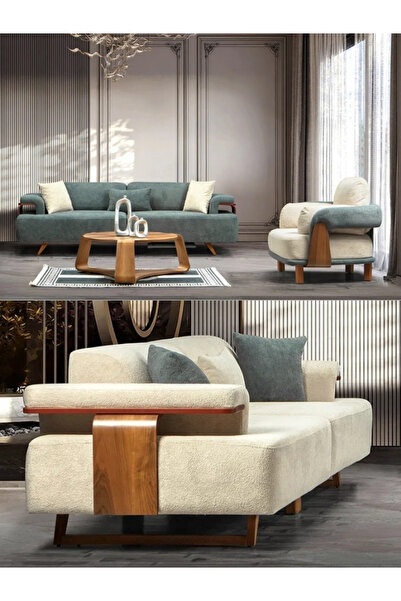 Mobilyaminegolden Açelya Ayak Uzatmalı Usbli Yataklı Koltuk Takımı 3+3+1