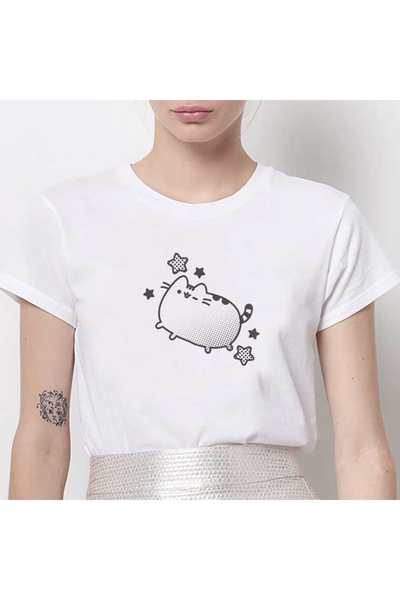 Kartier Tricou Dama Alb Pusheen Retro