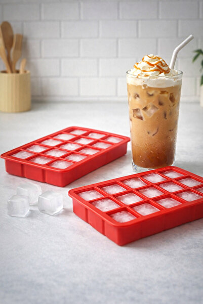 Nobrand 15 Gözlü Silikon Buz Kalıbı Büyük Boy Buz Kalıbı 3×3 cm