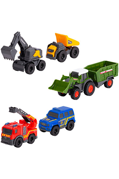 Dickie Toys Σετ Micro City Team 9 εκ. με 5 οχήματα