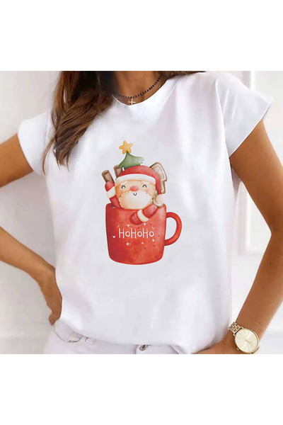 Kartier Tricou Dama Alb Christmas Santa Mug