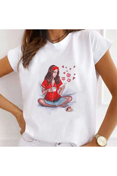 Kartier Tricou Dama Alb Insta Girl