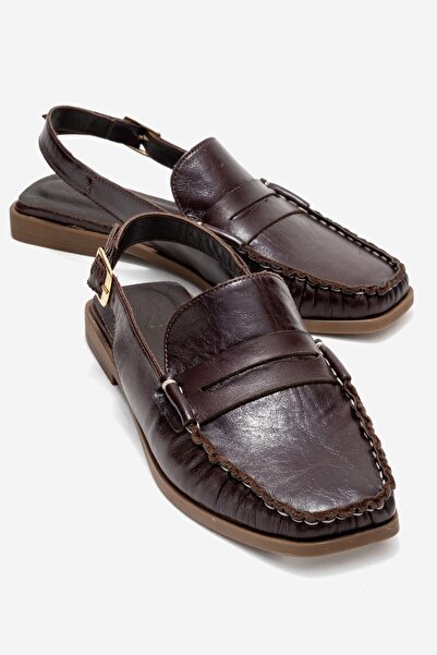 Zeynep Sıradağlı Clifton Women's Genuine Leather Sandals Brown