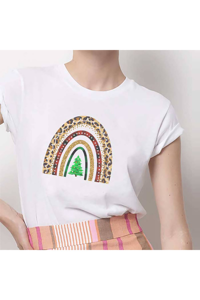 Kartier Tricou Dama Alb Glam Christmas Tree