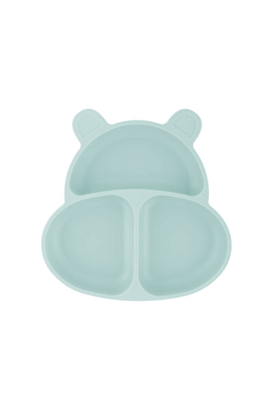 pandish Vakum Tabanlı Silikon Mama Tabağı Minty Greeny