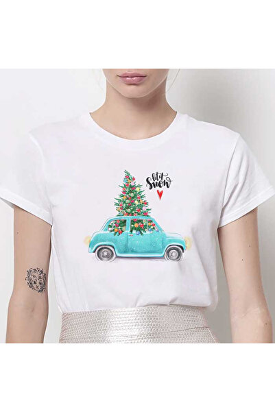 Kartier Tricou Dama Alb Let It Snow