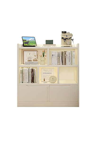 EqiEch Multifunctional Storage Bookshelf,Floor-standing Multi-grid Storage Ra...