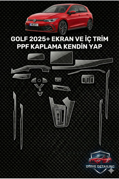 Drive Detailing Golf 8 2025+ Screen and Interior Trims Ppf Coating 190 Micron...