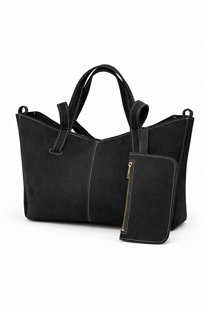 KISCHE Women's Cyme Mini Pinterest Bag Suede Black Nubuck Bag