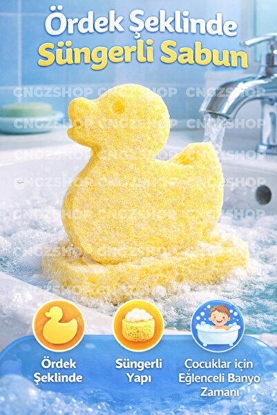 CNGZSHOP Duck-Shaped Sponge Soap |   Intensely Foaming, Practical & Hygienic ...