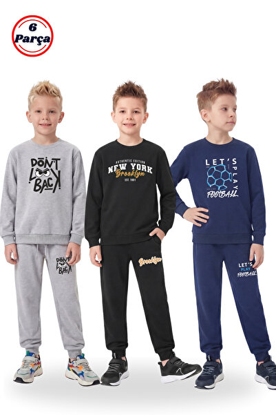 panios kids Σετ φόρμας για αγόρια 6 τεμαχίων με στρογγυλή λαιμόκοψη και λεπτο...