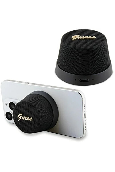 Guess Boxă portabilă Bluetooth cu scriere magnetică din metal - Neagră